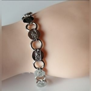 Vintage 1959 Sarah Coventry Young&Gay Silver Medallion Floral Bracelet